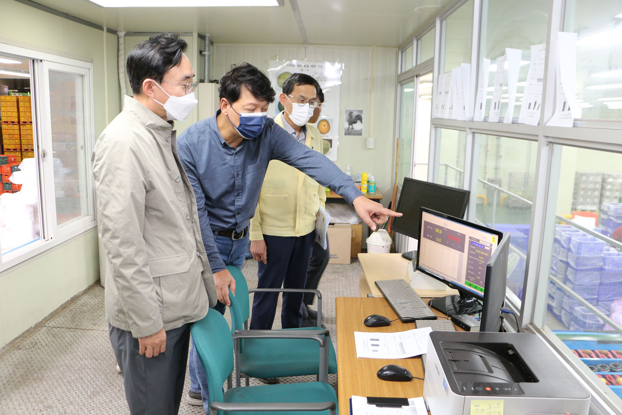 추석 명절 배선과장 방문