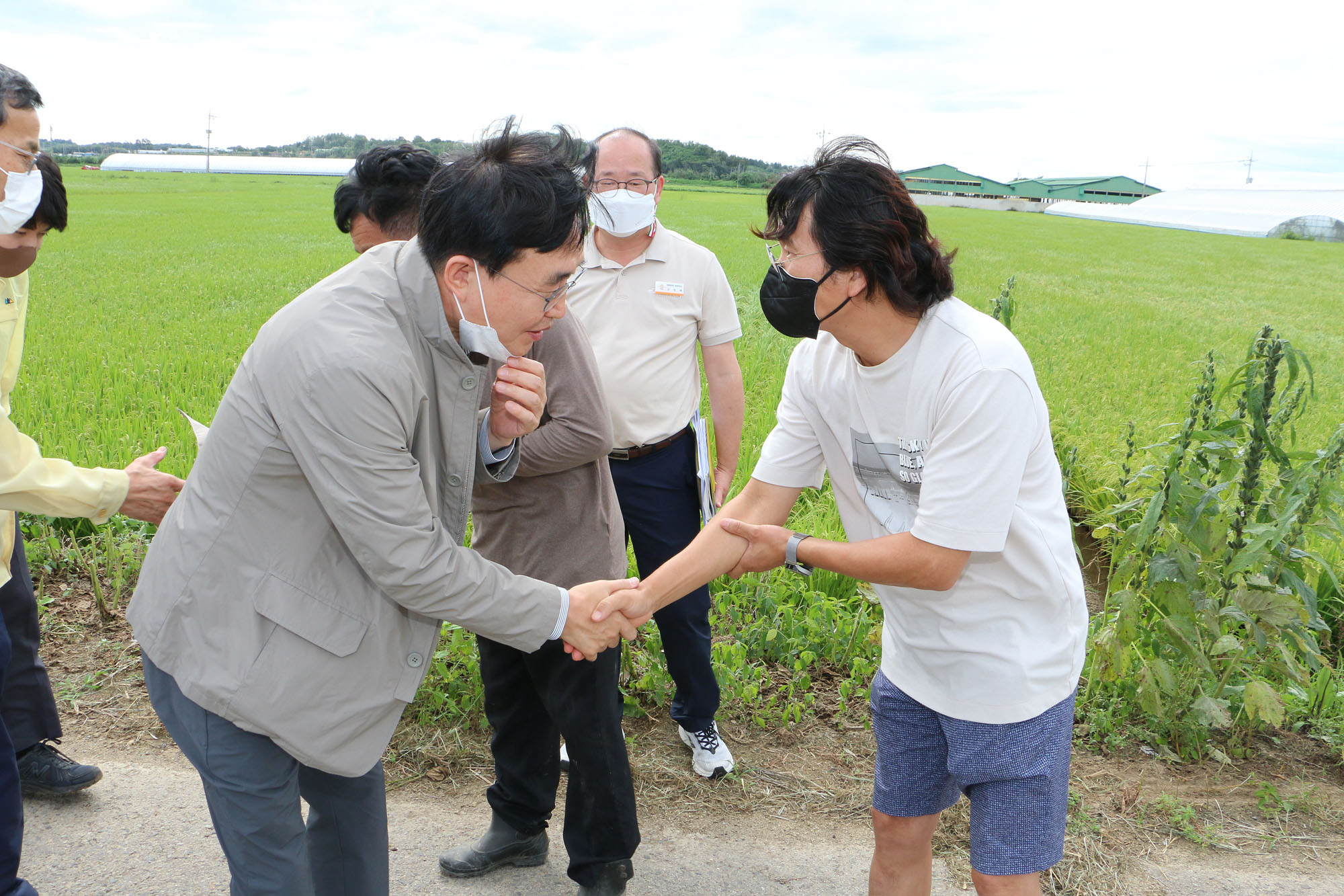 태풍 힌남노 대비 메론농가 방문