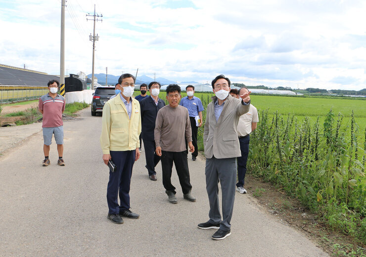 태풍 힌남노 대비 메론농가 방문