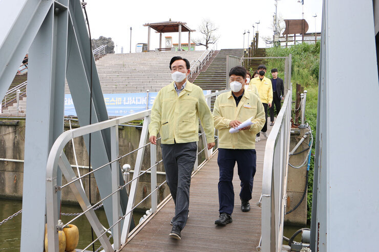태풍 관련 황포돛배 선착장 현장 점검