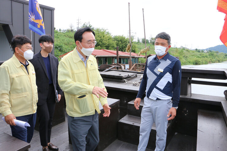 태풍 관련 황포돛배 선착장 현장 점검