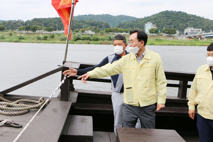 태풍 관련 황포돛배 선착장 현장 점검