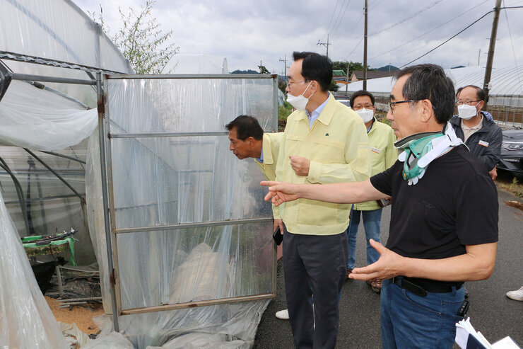 태풍 '힌남노' 북상 대비 시설하우스 방문