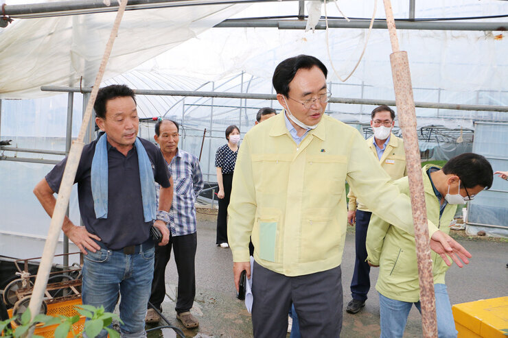 태풍 '힌남노' 북상 대비 시설하우스 방문