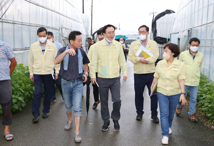 태풍 '힌남노' 북상 대비 시설하우스 방문