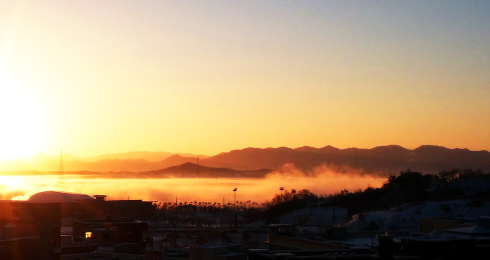 12월 18일 촬영한 혁신도시 새벽풍경. 안개가 껴있다