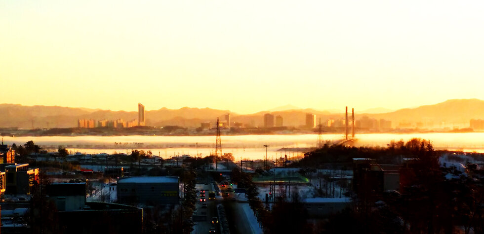 12월 18일 촬영한 혁신도시 일출 풍경