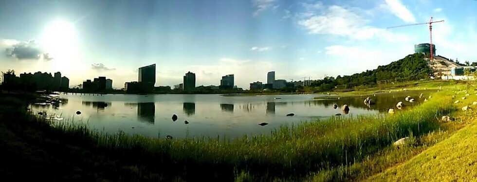 혁신도시의 전경을 파노라마로 촬영한 전경 사진