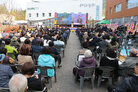 산림바이오 혁신성장 거점사업 준공식 나주시장의 축사모습과 참석자들이 앉아 있는 뒷모습