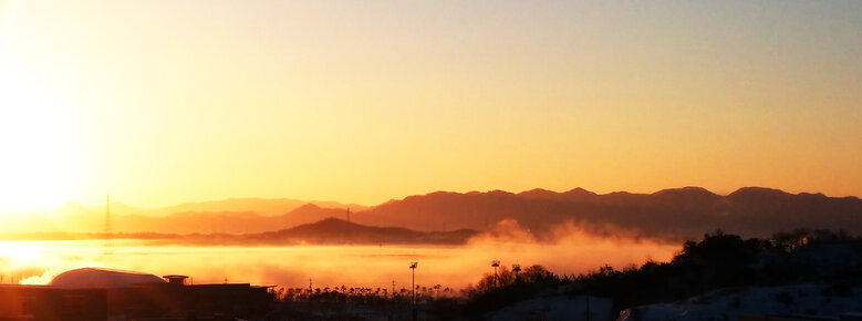 12월 18일 촬영한 혁신도시 새벽풍경. 안개가 껴있다