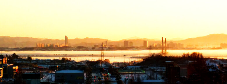 12월 18일 촬영한 혁신도시 일출 풍경