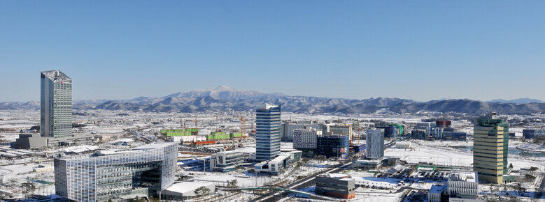 12월23일에 촬영한 혁신도시에 눈이 내린 전경