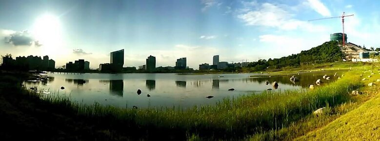 혁신도시의 전경을 파노라마로 촬영한 전경 사진