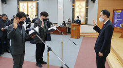 명품 나주배 생산유통발전 대전환 비전 선포식 결의문 낭독 모습1