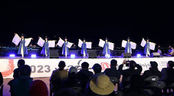 나주축제 - 체코 세베리첵 청소년 합창단 공연 선비복장을 한 공연자들의 한량춤 공연 모습