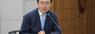 나주시 시정 자문위원회 위원 위촉식 나주시장의 인사말 모습 근접촬영